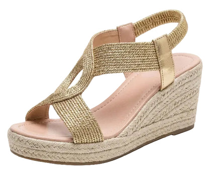 Sandales Compensées Espadrilles en Cordage – Style Boho Chic