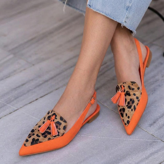 Sandales Slingback à Petit Talon Pointu